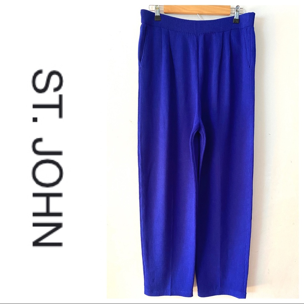 ST. John knit royal blue pants